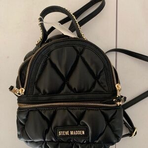 Steve Madden black mini backpack